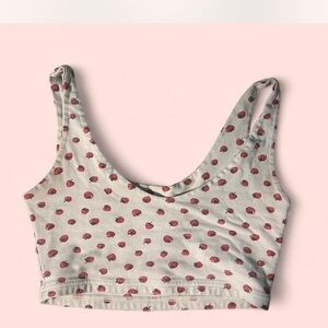 Brandy Melville Strawberry Print Bra/Crop Top